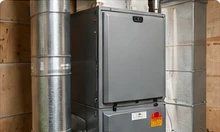 Indoor furnace unit with metal ductwork